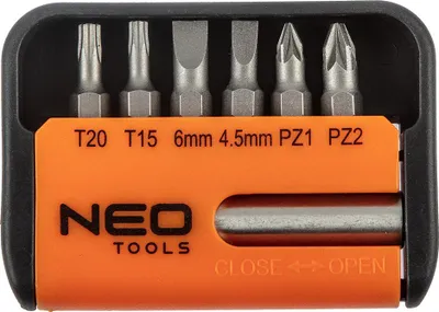 Immagine prodotto di NEO TOOLS Inserti per cacciavite con impugnatura, set di 7 pezzi.