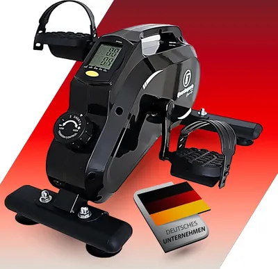 Produktbild von Fjoerdesports Professioneller Arm- und Beintrainer | extra leise & gelenkschonend inkl. Befestigungsgurt | Pedaltrainer für Zuhause | extrem leise & rutschfest | Heimtrainer | Seniorentrainer-Schwarz