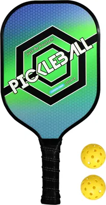 Produktbild von Ultralight Pickleball Paddle and Ball Set Pickle Ball Schlaeger mit Kohlefaseroberflaeche 1 Paddel mit 2 Baellen