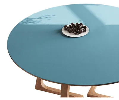 Obrázek produktu pro Ochranná podložka na stůl, kruhový tvar, průměr 40 cm, modrá barva, voděodolná