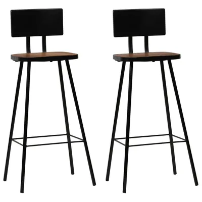 Produktbild von Barhocker 2 Stk. Massives Altholz