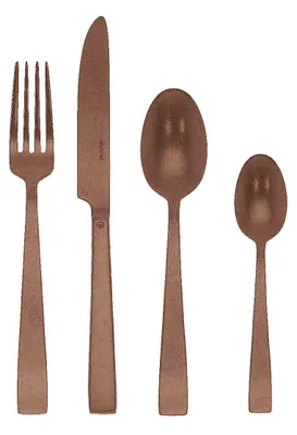 Imagen del producto de Juego de cubiertos Sambonet Flat Vintage, acero inoxidable/acabado en cobre PVD, 24 piezas. Ref. S0118-S00018-62412C81