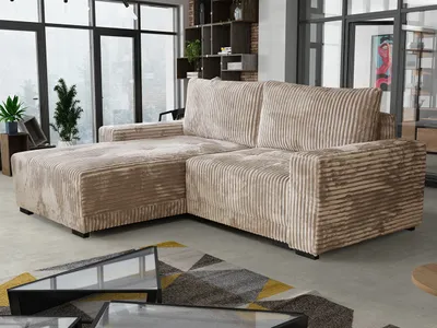 Obrázek produktu pro Rohová rozkládací sedačka OLLIONA - béžová