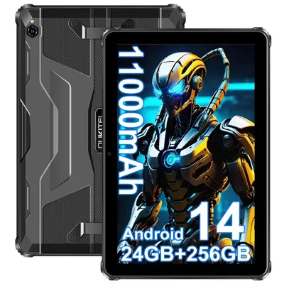 Obrázok produktu pre OUKITEL RT9 Outdoor Tablet Android 14, 11000mAh 24GB(6+18) RAM + 256GB ROM Tablet 10,1" FHD+, herný tablet, Dual SIM 4G GPS OTG IP68/IP69K, čierny