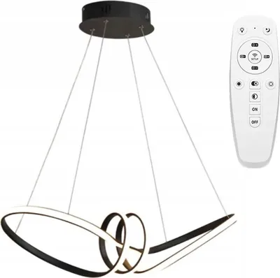 Produktbild von tooLight Pendellampe App823-Cp Modern Schwarz Led + Fernbedienung 1-Lichtquelle 70 W 73X25Cm Einstellbar