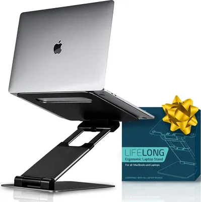 Image de Support ergonomique pour ordinateur portable sur le bureau, hauteur réglable jusqu'à 20", Laptop Riser