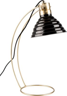 tischlampe Curly 47 cm Stahl schwarz/gold