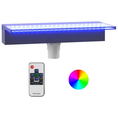 Obrázok produktu pre vidaXL Vodopádový prvok s RGB LED diódami Akryl 45 cm