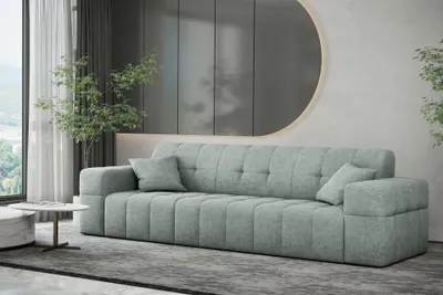 Produktbild von Sofa Designersofa NANCY 3-Sitzer in Stoff Perfekt Harmony Eisblau