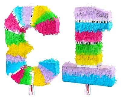 Produktbild von Bunte Pinata Zahl 13 für den 13. Geburtstag