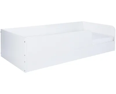 Produktbild von Bodenbett 90x200 cm Kinderbett Thilo – modernes Kinderbett Weiß / MDF