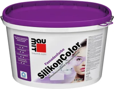 Produktbild von Baumit SilikonColor Fassadenfarbe silikonverstärkt weiß 14 Liter