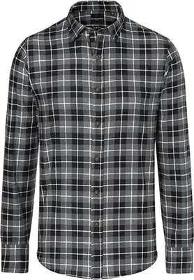 Produktbild von KARLOWSKY Herren Flanellhemd URBAN-FLAIR Langarm Schwarz Karo L