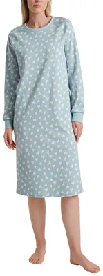 Image de CALIDA - Pyjama long pour femmes, modèle Midnight Love, couleur bleu sterling, tailles 36-38