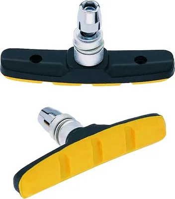 Produktbild von Point Bremsschuhe V-Brake Al 70mm - schwarz/gelb - 1 Paar