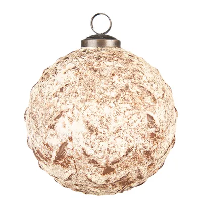 Obrázek produktu pro Clayre & Eef Vánoční cetka Ø 12 cm hnědé sklo