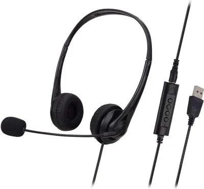 Obrázok produktu pre Slúchadlá SY490MV, univerzálne slúchadlá pre telefón, počítač a hranie hier, s externým mikrofónom, 3,5 mm + USB 2 v 1 s ovládaním na kábli
