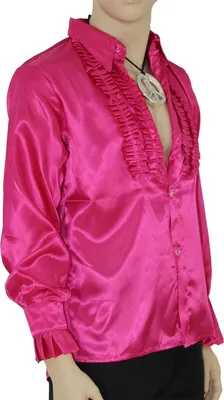 Produktbild von Rüschenhemd für Herren, pink Gr. S - XXL, Größe:L