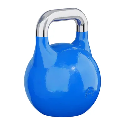 Obrázek produktu pro GORILLA SPORTS® Kettlebell Competition – hmotnost 12 kg, z masivního litého oceli, modrá – kettlebell, soutěžní kettlebell, kettlebell