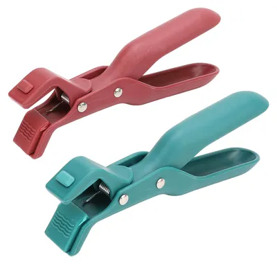 Image de 2er Set Silikon-Hitzeschutzzangen, rot + grün, multifunktional, rutschfest, ideal zum Greifen von Tellern und Schalen, kreative Küchenhilfe