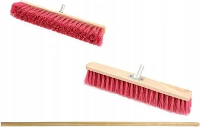 Produktbild von 1x Straßenbesen 50 cm mit Nylonborsten + Stiel 130 cm