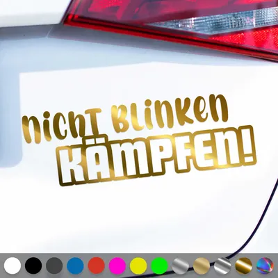 Produktbild von PantherPixel Nicht Blinken Aufkleber Kämpfen Tuning Style Oldschool Sticker Auto Geschenkidee Farbe Chrom-Gold