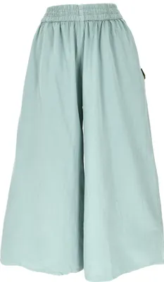 Produktbild von Bequeme Palazzohose, Weite Marlenehose, Boho Schlaghose, Hosenrock - Aqua, Damen, Blau, Baumwolle, Größe: S
