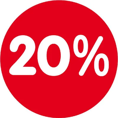 Produktbild von Rabatt-Aufkleber '20%'