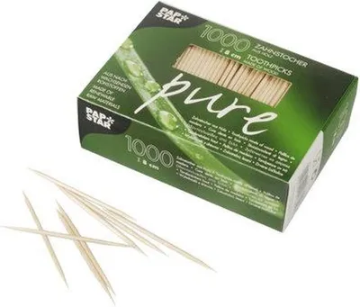Produktbild von Papstar Zahnstocher, Holz "pure" rund 8 cm, 30 x 1000 Stück