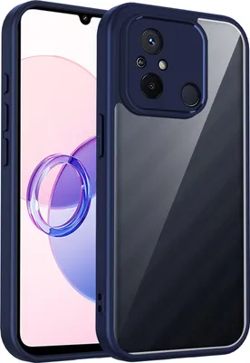 Produktbild von Hülle für Xiaomi Redmi 12C/Poco C55 Transparente Rückseite TPU Bumper Stoßfest Handyhülle Blau