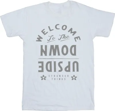 Obrázek produktu pro Netflix - Pánské tričko "Stranger Things Welcome To Upside Down" BI45760 (S) (White)