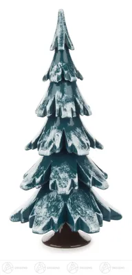 Produktbild von Massivholzbaum grün-weiß (15,5cm) von Dregeno Seiffen