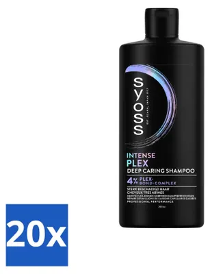 Immagine prodotto di 20 flaconi di shampoo Syoss Intense Plex - riparazione profonda per capelli danneggiati - 440 ml - confezione - 20 pezzi