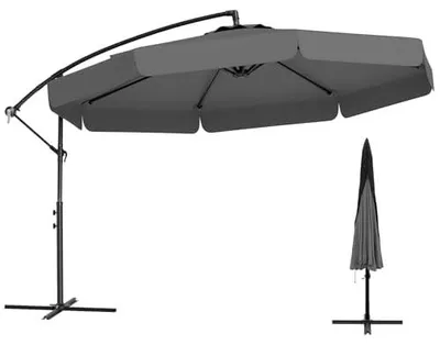 Productafbeelding van Parasol 300 cm, incl. beschermhoes, zweefparasol met zwengel