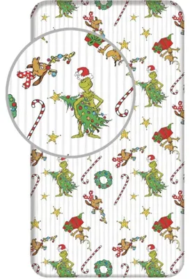 Obrázek produktu pro Prostěradlo Grinch Grinchmas 90x200x25 cm