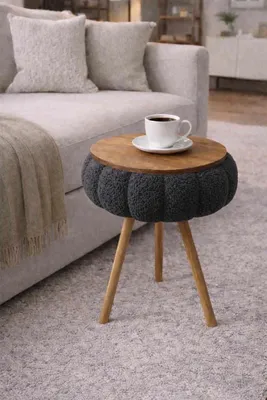 Image de Skye Decor, table d'appoint de haute qualité (lot de 3) en chêne bleu "Saphir", anthracite | 100% mélaminé