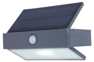 Zdjęcie produktu dla Lampa solarna zewnętrzna ścienna LED 2,3W z czujnikiem ruchu ARROW 6910601335 Lutec
