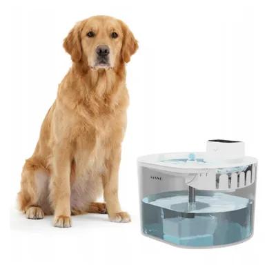 Zdjęcie produktu dla Fontanna dla kotów i psów KIANO Aqua 2,5 l, bezprzewodowy poidło z czujnikiem ruchu, 3 tryby pracy, cicha, zasilanie USB, bateria wystarczająca na 50 dni, PetCare+