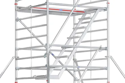 Produktbild von Hymer Gerüsttreppe aus Aluminium, 2,50 m x 0,53 m, passend für HYMER-Fahrgerüste