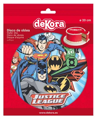 Produktbild von Dekora Justice League Essbarer Tortenaufleger 20cm