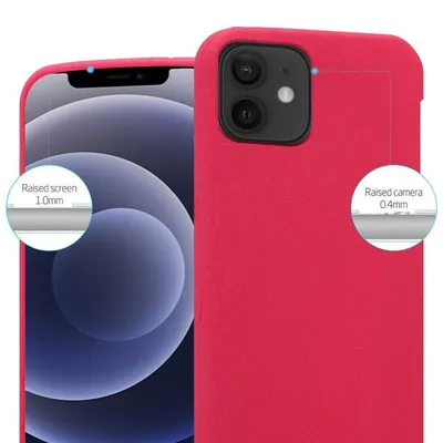 Immagine prodotto di Cadorabo custodia protettiva per Apple iPhone 12 PRO MAX in rosso custodia del telefono cellulare TPU Etui Cover Case