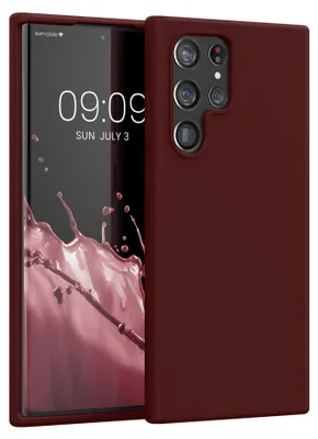Produktbild von kwmobile Handyhülle für Samsung Galaxy S22 Ultra Hülle - Case Silikon - Kabelloses Laden - Schutzhülle Cover in Bordeaux Violett