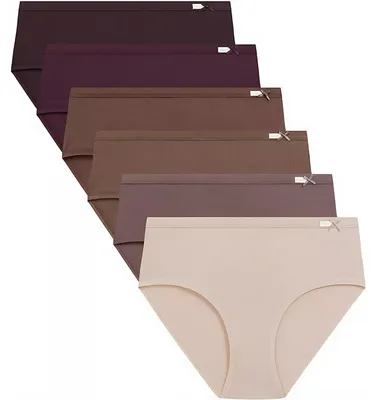 Productafbeelding van Damen slips, Atlantic, 6-delig, klassiek model, figuurmodel, meerkleurig, maat XL