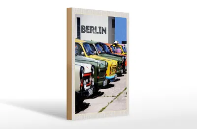 Produktbild von Holzschild Reise 20x30cm Berlin Deutschland Oldtimer