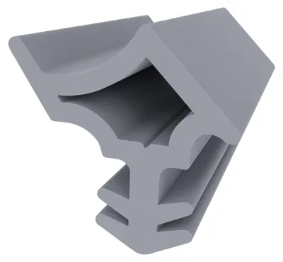 Produktbild von Stahlzargendichtung für Stahlzargen - Grau - 15 Meter - 15 mm Breite - Türdichtung Gummi - Schallschutzdichtung und Zugluftschutz