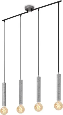 Immagine prodotto di Briloner Leuchten LONGA - Lampade a sospensione - 4031044 - Silver Crafted - 4 luci - Attacco E27 max. 60 Watt - 85 x 10 x 110 cm