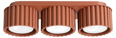 Image de Plafonnier AURA 3 ocre rouge Gx53 3xGx53 10W aluminium 8x10x32.5cm Sollux Lighting