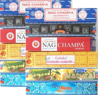 Wierookstokjes Set 12 Dosen Nag Champa 182 g