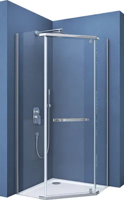 Produktbild von doporro Duschkabine Fünfeckdusche 90x90x195 Duschabtrennung ESG-Sicherheitsglas Klarglas inkl. Easy-Clean-Beschichtung Rav08K