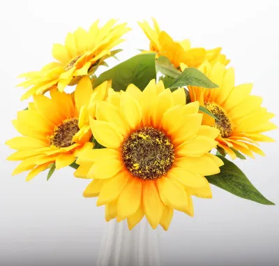 Immagine prodotto di 5 fiori di girasole artificiali per decorazione